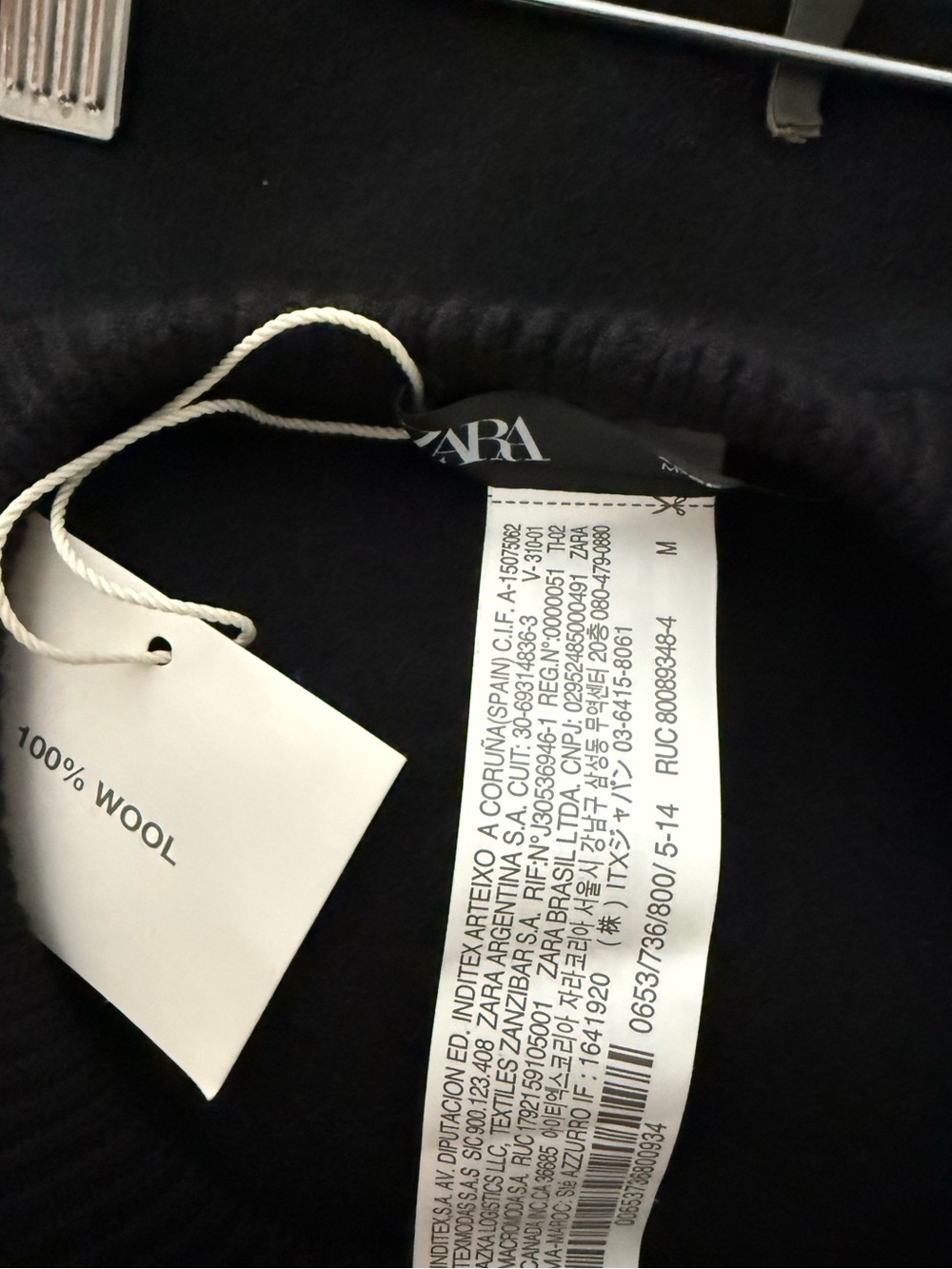 Bundle 3 for 50% off NWT Zara Black 100% Wool Classic Beret - Picture 5 of 5